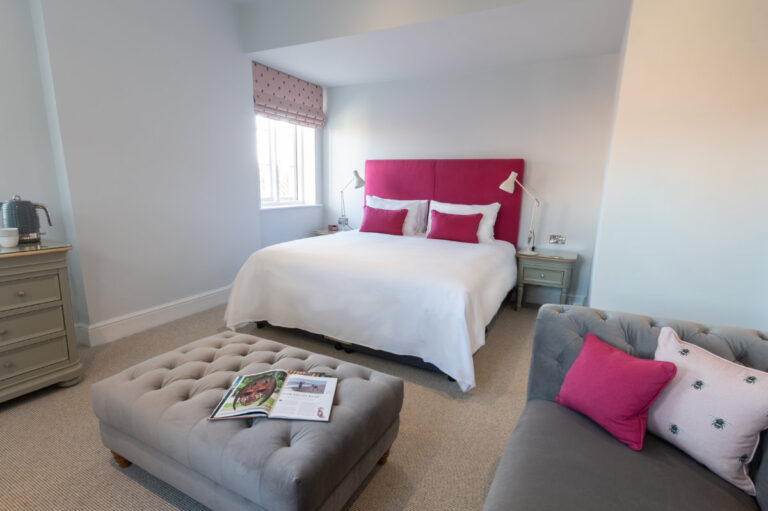 The Crown and Castle in Orford refurbished deluxe bedroom Photo Matt Finch 7med 768x511