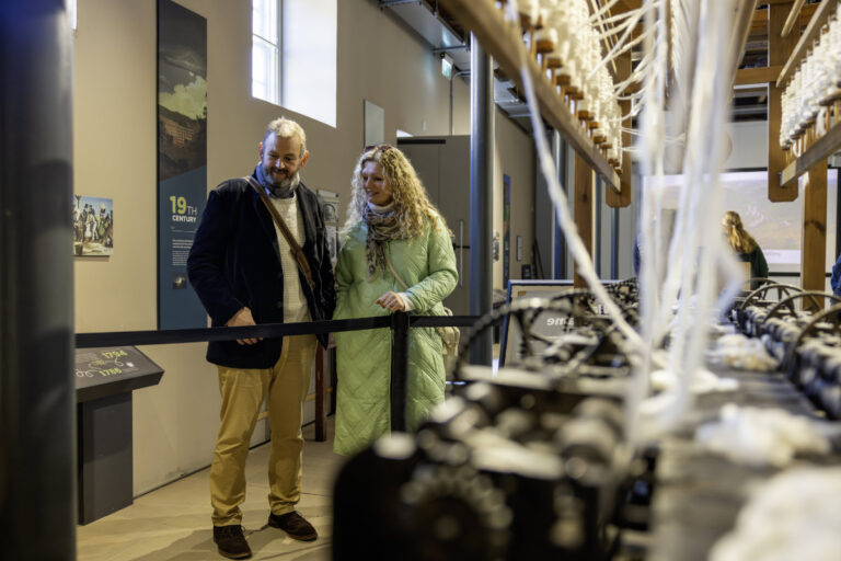 Explore historic machinery in Cromford Mills VIsitor Centre 768x512